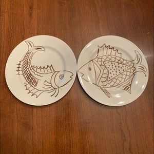 Fitz  and Floyd fish design plates